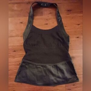 Catherine Malandrino Black Satin Tank Top  S (XS)